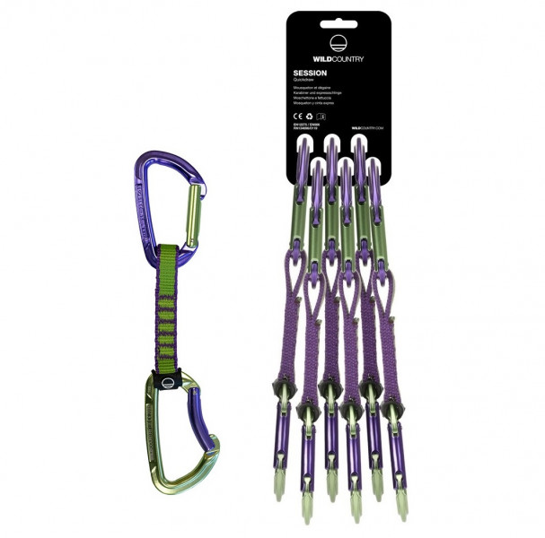 Wild Country Session Express-Set 6er 12cm purple-green